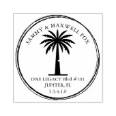 Palm Tree Personalised Return Address Gummistempel (Prägung)