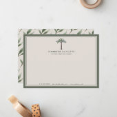 Palm Tree Personalisiert Vacation Rentals Realtor Mitteilungskarte (Vorderseite/Rückseite Beispiel)