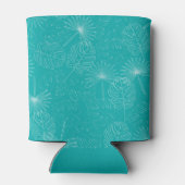 Palm Tree Pink & Blue Beach Hochzeit Dosenkühler (Rückseite)