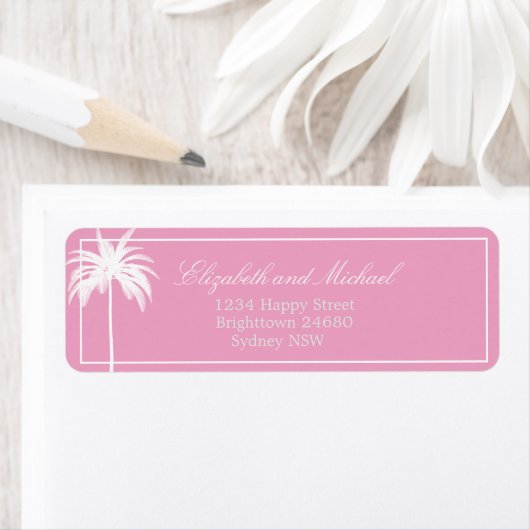 Palm Tree Pink Elegante Moderner Chic (Insitu)