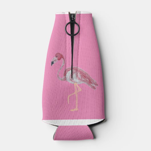 Palm Tree Pink Flamingo Flamingos Can Flaschenkühler (Rückseite)