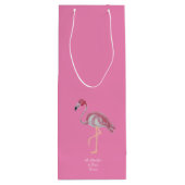 Palm Tree Pink Flamingo Flamingos Cooler Weinbeute Geschenktüte Für Weinflaschen (Rückseite)