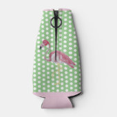 Palm Tree Pink Flamingo Flamingos Flaschenkühler (Rückseite)