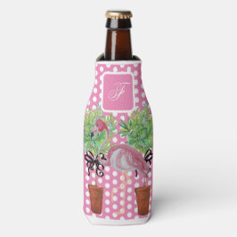 Palm Tree Pink Flamingo Flamingos kann Flasche Coo Flaschenkühler