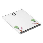 Palm Tree Pink Flamingo Flamingos Notizblock (angewinkelt)