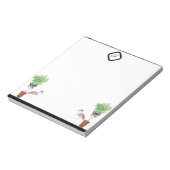 Palm Tree Pink Flamingo Flamingos Notizblock (Rotiert)