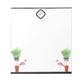 Palm Tree Pink Flamingo Flamingos Notizblock (Vorderseite)