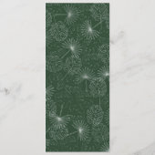 Palm Tree Pink & Green Beach Hochzeit Menükarte (Rückseite)