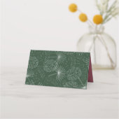 Palm Tree Pink & Green Beach Hochzeit Platzkarte (Rückseite)