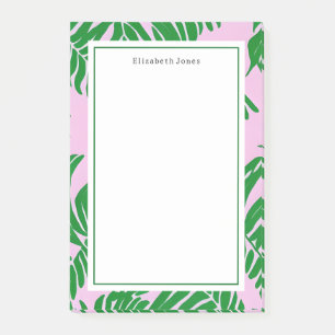 Palm Tree Pink + Green Preppy Post-it Klebezettel