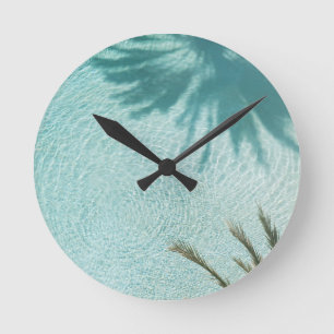 Palm Tree Pool Dream #2 #wall #art  Runde Wanduhr