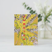 PALM TREE POP ART POSTCARD POSTKARTE (Stehend Vorderseite)