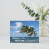Palm Tree Postcard Postkarte (Stehend Vorderseite)