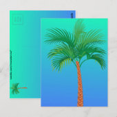 Palm Tree Postcard Postkarte (Vorne/Hinten)