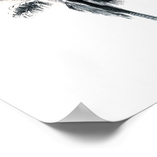 Palm Tree Poster | Rosa 8x10 (Ecke)