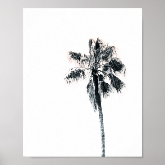 Palm Tree Poster | Rosa 8x10 (Vorne)