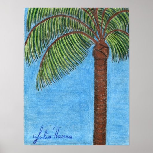 Palm Tree Poster von Julia Hanna (Vorne)