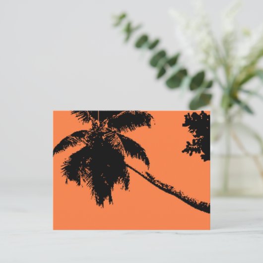 Palm Tree Postkarte (Stehend Vorderseite)