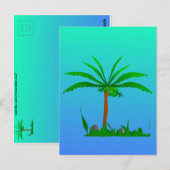 Palm Tree Postkarte (Vorne/Hinten)