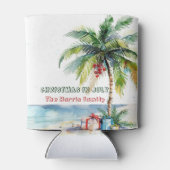 Palm Tree & präsentiert mir Weihnachten im Juli Dosenkühler (Rückseite)