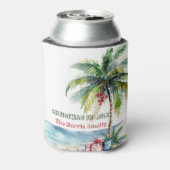 Palm Tree & präsentiert mir Weihnachten im Juli Dosenkühler (Kanne Rückseite)