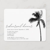 Palm Tree Probe Dinner Hochzeitskarte Begleitkarte (Vorderseite)