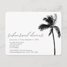 Palm Tree Probe Dinner Hochzeitskarte Begleitkarte