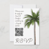 Palm Tree QR code Event Wedding RSVP (Vorderseite)