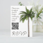 Palm Tree QR code Event Wedding RSVP (Stehend Vorderseite)