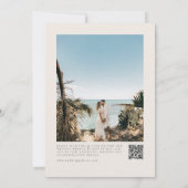 Palm Tree QR Code Photo Wedding Invitation Einladung (Rückseite)