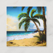 Palm Tree Quadratische Visitenkarte (Vorderseite)
