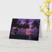 Palm Tree Reflection Karte (Gelbe Blume)