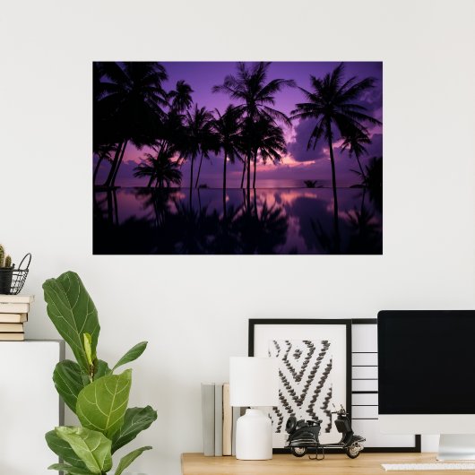 Palm Tree Reflection Poster (Heimbüro)