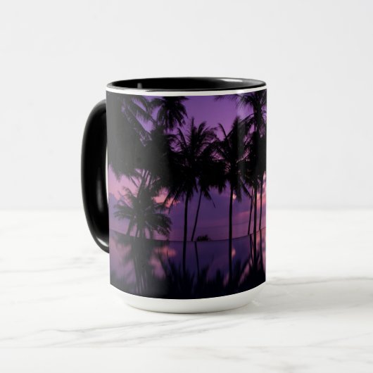 Palm Tree Reflection Tasse (Vorderseite Links)