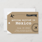 Palm Tree Reisethema Gepäckmarke Save the Date (Rückseite)