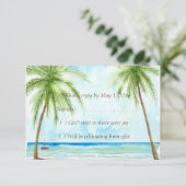 Palm Tree Reply Card RSVP Karte (Stehend Vorderseite)