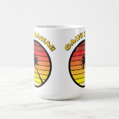 Palm Tree Retro Sunset Template Kaffeetasse (Mittel)