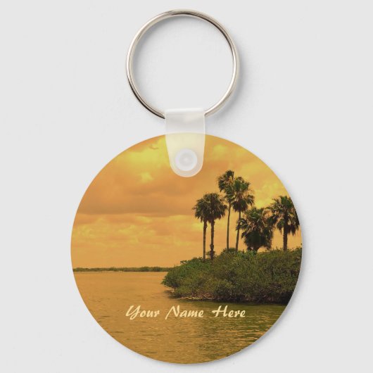 Palm Tree Reverie Custom Schlüsselanhänger (Vorderseite)