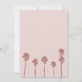 Palm Tree Romance Suite Wedding Einladung (Rückseite)