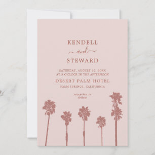 Palm Tree Romance Suite Wedding Einladung