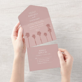 Palm Tree Romance Wedding Suite All In One Einladung