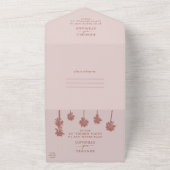 Palm Tree Romance Wedding Suite All In One Einladung (Außenbereich)