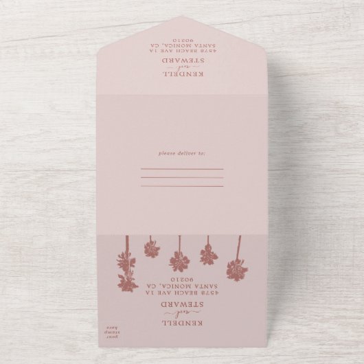 Palm Tree Romance Wedding Suite All In One Einladung (Außenbereich)