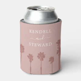 Palm Tree Romance Wedding Suite Can Cooler Dosenkühler
