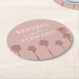 Palm Tree Romance Wedding Suite Paper Untersetzer