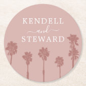 Palm Tree Romance Wedding Suite Paper Untersetzer (Vorderseite)