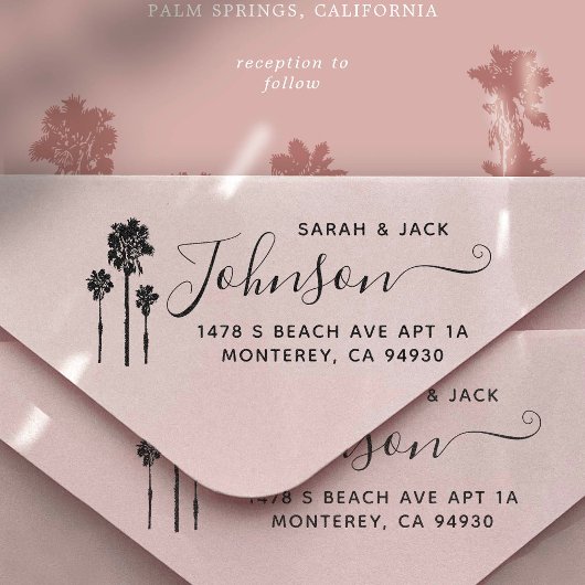 Palm Tree Romance Wedding Suite Permastempel