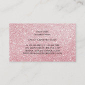 Palm Tree Rose Gold Glitzer Rosa Elegante Visitenkarte (Rückseite)
