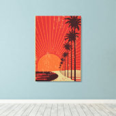 Palm Tree Row Leinwanddruck (Insitu (Holzboden))