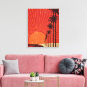 Palm Tree Row Leinwanddruck (Insitu (Wohnzimmer))